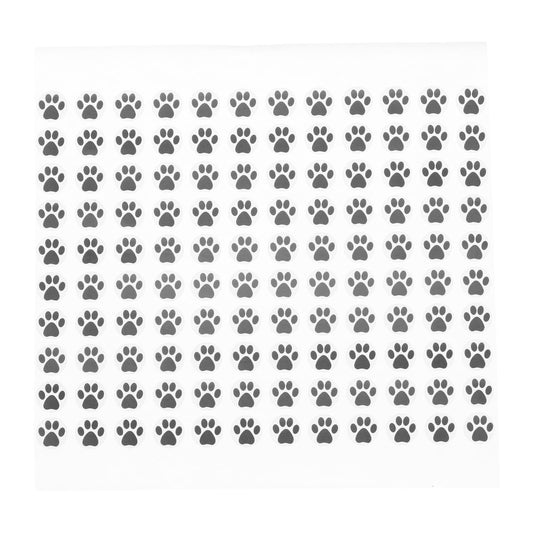 MECCANIXITY Adhesive Label Stickers Black 3000Pcs Paw Prints Stickers 0.39 inch Dog Bear Paw Label for Teacher Fit Crafts Party