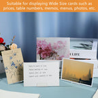 CroBlissful 30 Pcs Acrylic Place Card Holders, Small Table Sign Stand