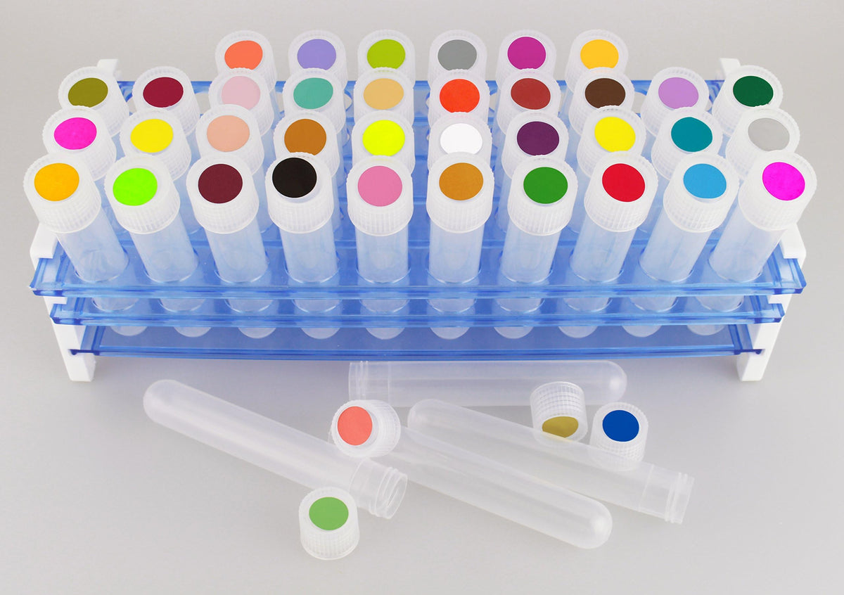ChromaLabel fluorescent green 0.50 inch round color-coding label stickers, 1200 pack with 24 labels per sheet.