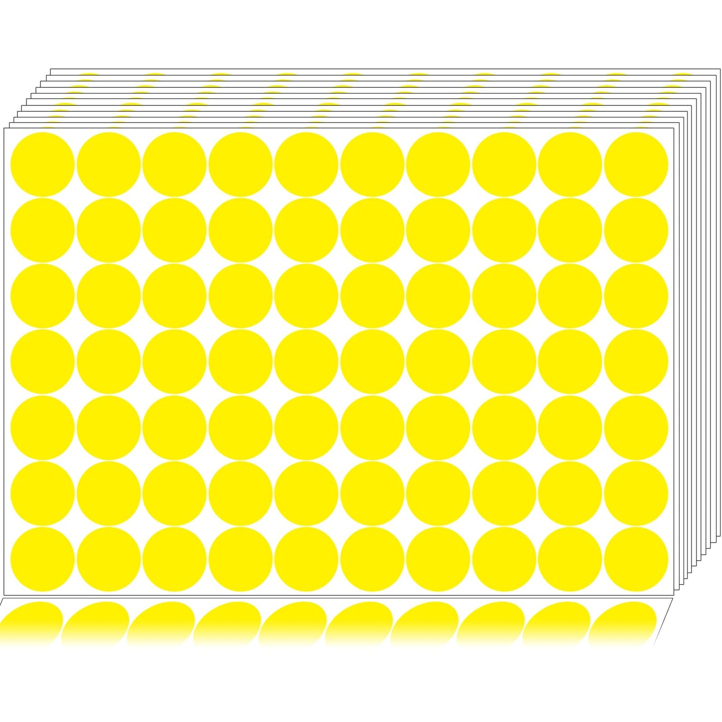 1400 PCS Dot Stickers Yellow 1 Inch Round Color Coding Labels Polka Circle Dot Label Sticker for Office,Classroom,Papers Etc Yellow/1400pcs