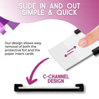 Availey 60 Pack Magnetic 'C' Channel Label Holders for Metal Racks and Shelves with Protective Films and Replacement Strips 3" x 1" Magnetic Label Holders 3x1 inch