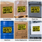 100 Caution Heavy Shipping Labels, 4 x 6 Inch 4x6