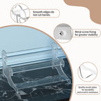 3-Tier Acrylic Display Shelf for Perfume Organizer, Cupcake Stand, Collectible Figures - Clear Fragrance Rack, Dessert Tower