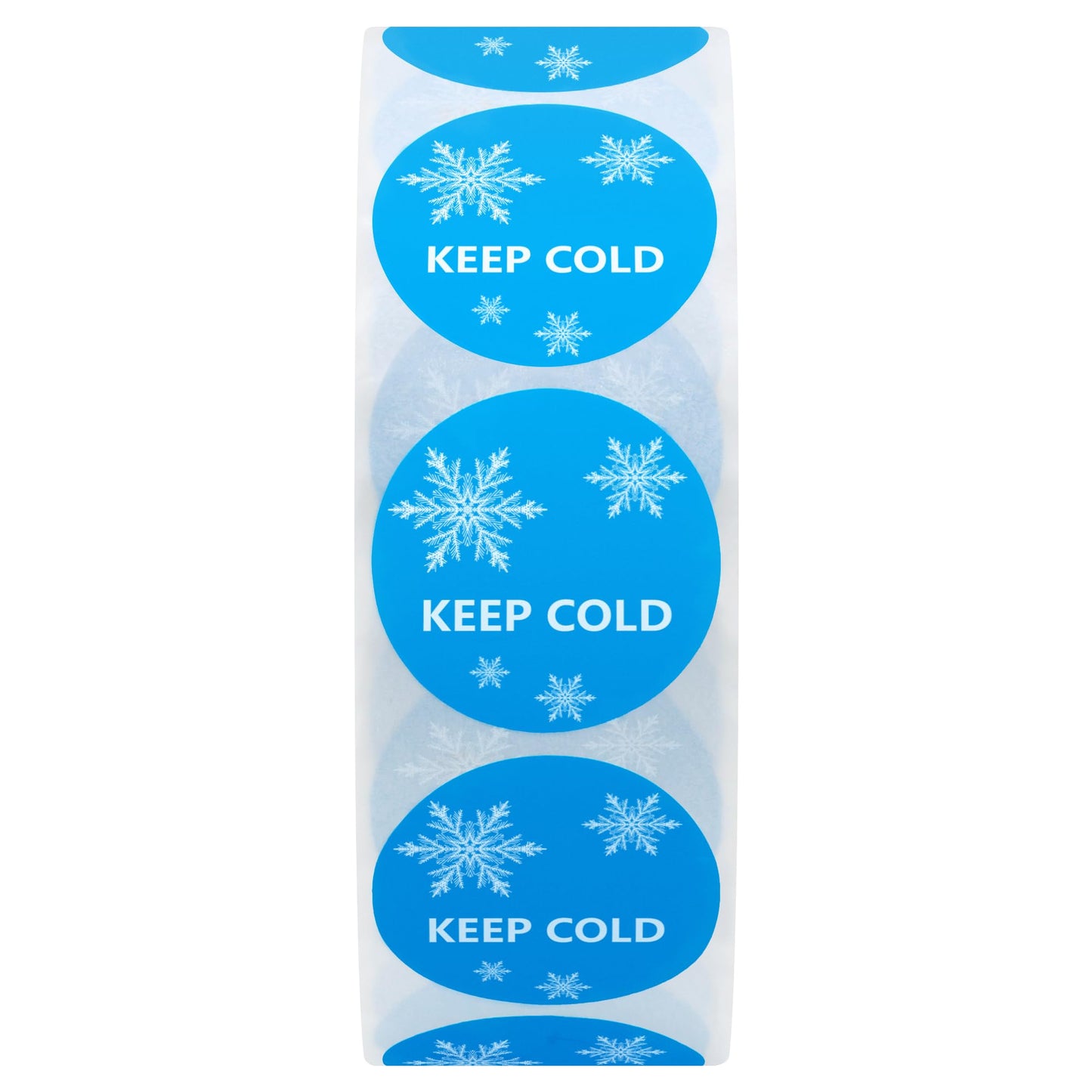Hybsk 1 inch Keep Cold Freezer Stickers with Snow Total 1,000 Labels Per Roll