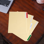 ChromaLabel 1/2 inch red washi tape for arts and crafts, 41.7 feet long, shown rolled out on a craft table.