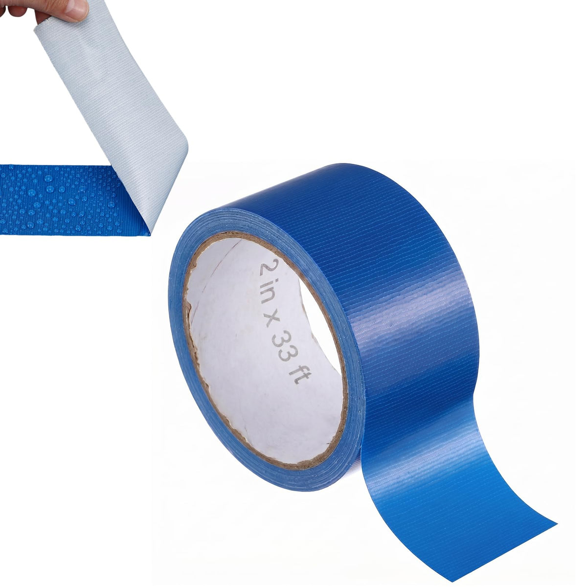 DOITOOL Single Sided Carpet Seam Tape, Strong Adhesive Cloth Duct Tape Waterproof and Tear By Hand, 2 in x 33 ft Carpet Edge Binding Tape Outdoor Carpet Joining Tape (Blue)
