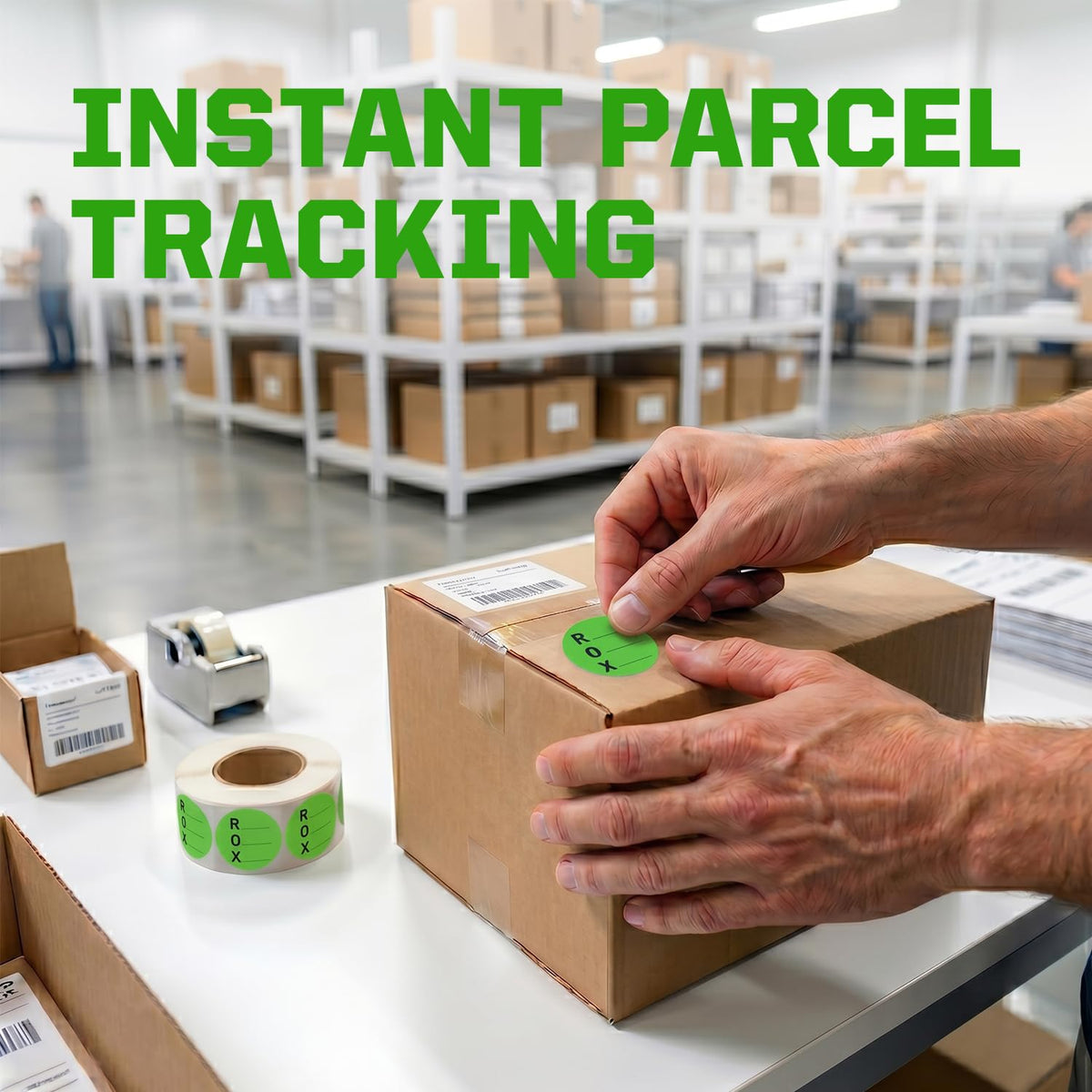 ROX Received Opened Expires Labels - 1.5 Inch Round Inventory Stickers, 1000 Labels Per Roll for Containers, Bottles,Jars, Canning & Storage