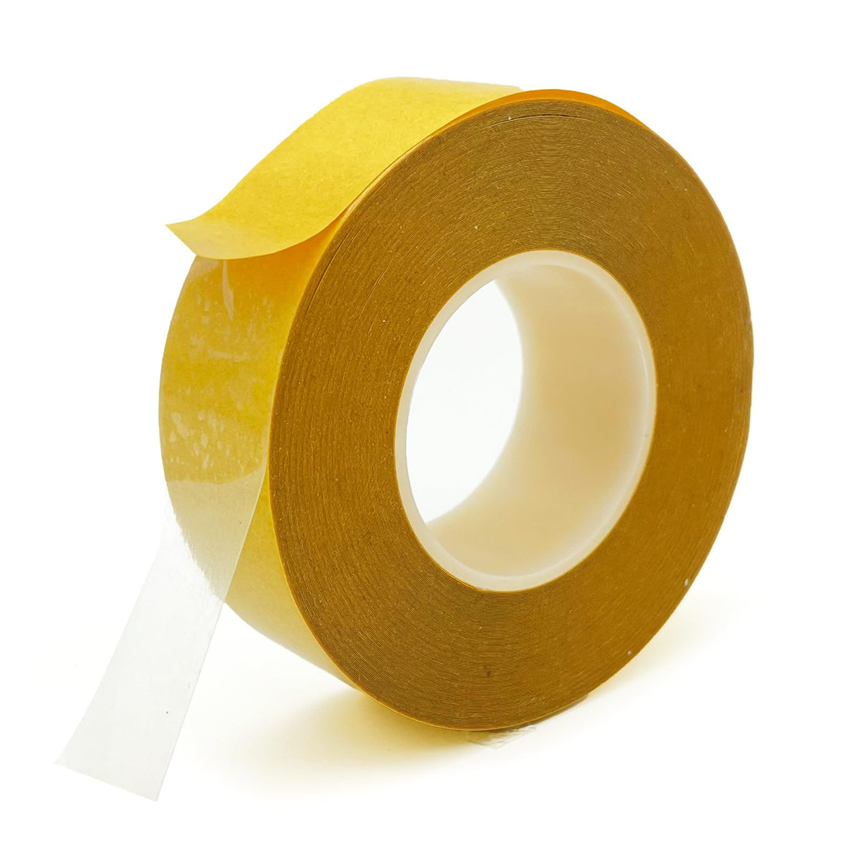 Double Sided Tape Heavy Duty 1'' x 66ft Ultra-Thin Clear Two Sides Tape for Walls, DIY Arts & Crafts, Fix Carpet, Women Clothes, Scrapbooking Woodworking, Anti Cat Scratch, Sewing Project 1 Inch x 66 Feet Yellow