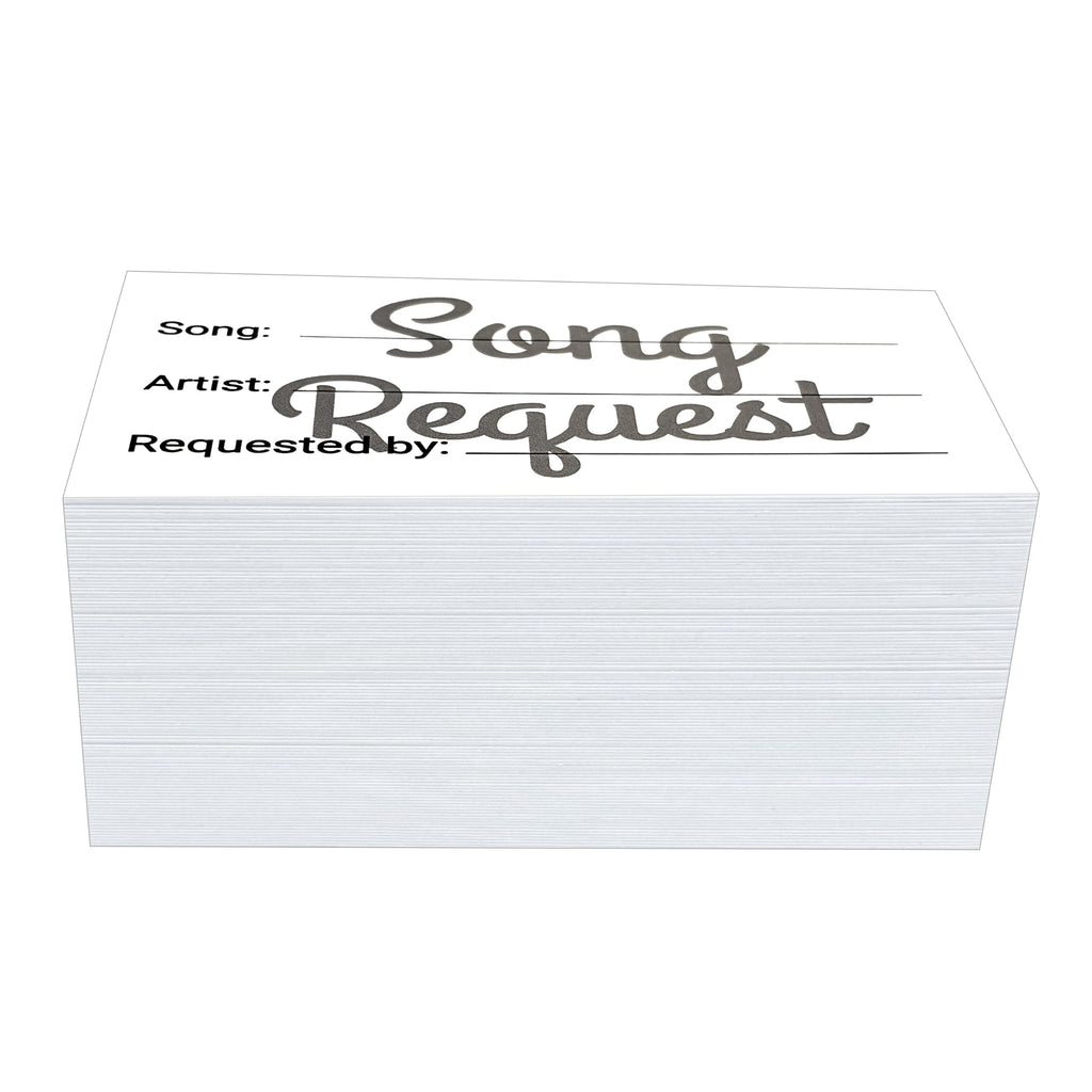 RXBC2011 Song request cards wedding reception guest interaction music table decoration pack of 100 White