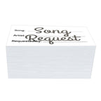 RXBC2011 Song request cards wedding reception guest interaction music table decoration pack of 100 White