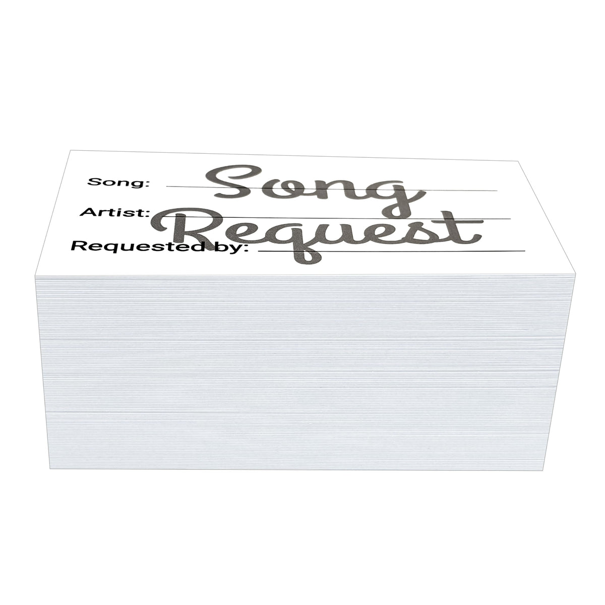 RXBC2011 Song request cards wedding reception guest interaction music table decoration pack of 100 White