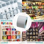 Self Adhesive Label Sticker 4 Rolls, Blank White Rectangle Address Thermal Label Roll Sticky Write On Note Mark for Office Kitchen Printer