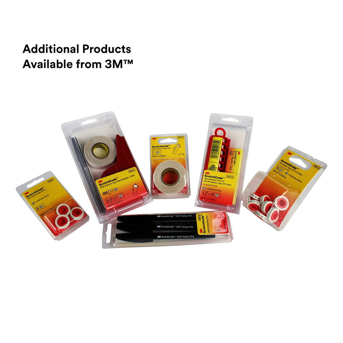 3M ScotchCode Wire Marker Write-On Dispenser with Tape and Pen SWD, 0.75 in x 1.375 in, Pack of 1 SWD Wire Marker Write-On Dispenser with Tape and Pen