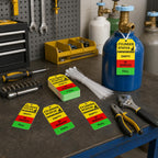 150 Pack Cylinder Status Sign Tags with Strings 2.36x4.7 Inch