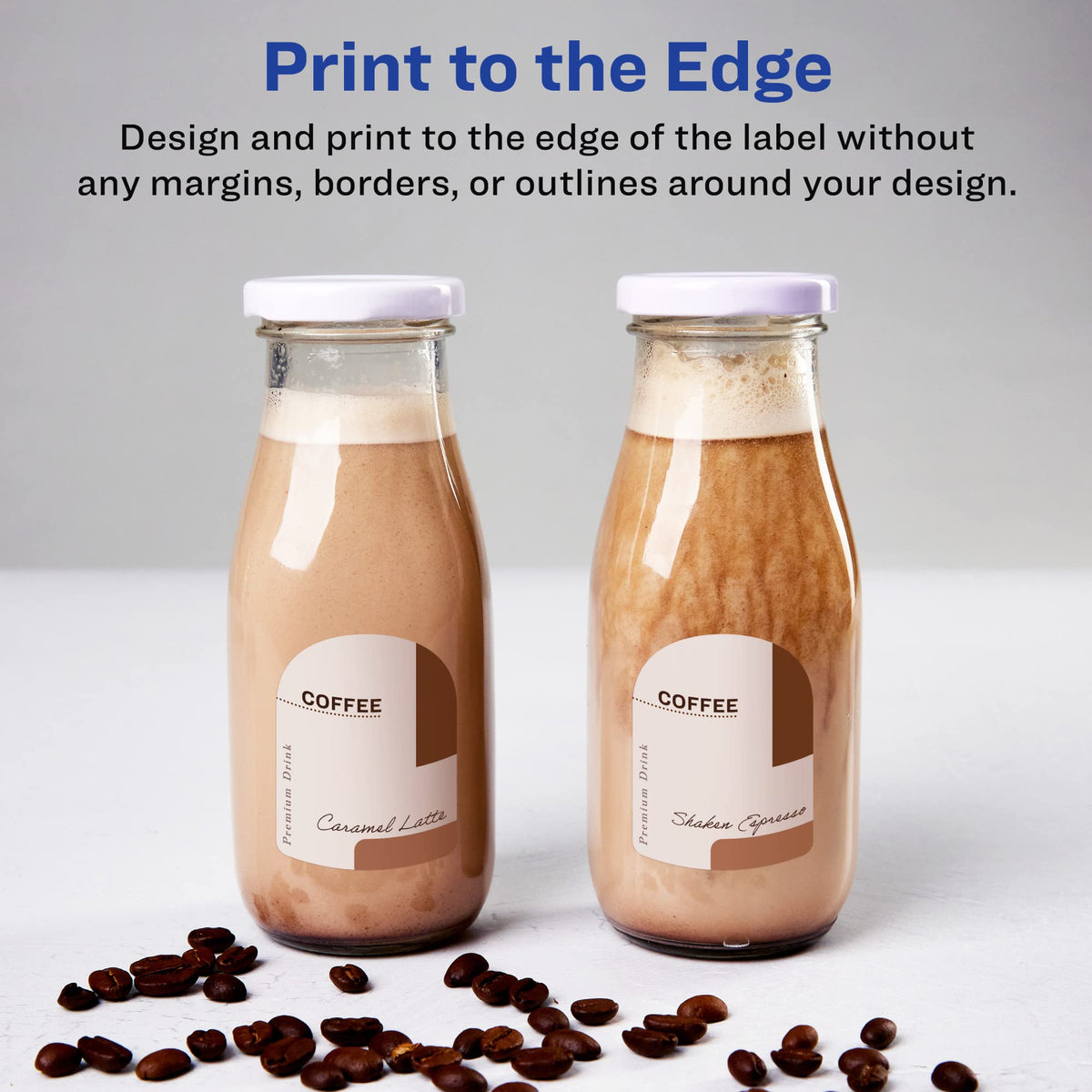 Avery® Printable Durable White Arched Labels, Sure Feed® Technology, 3" x 2.25", Print-to-the-Edge, Waterproof Labels, Laser & Pigment-Based Inkjet Compatible, 90 Total 90 labels