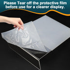 12 Pack Acrylic Sign Holder 8.5x11 Inches, Clear Plastic Table Paper Display Stand, L-Shape Vertical Menu Holder Stand, Clear Picture Photo Flyer Display Stand for Restaurants, Store, Office Desktop 12 Pack-L Shape-8.5X11