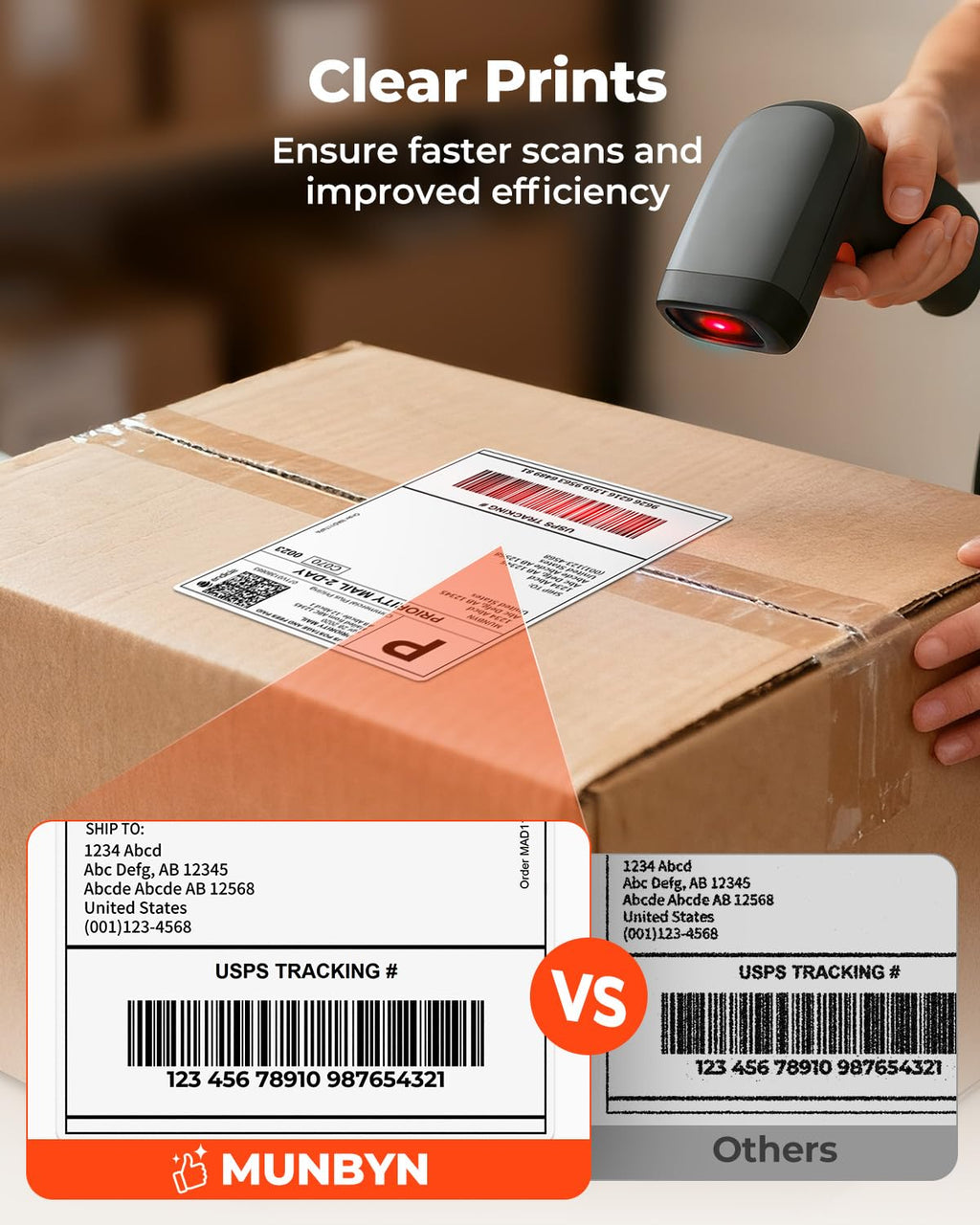 4x6 Direct Thermal Shipping Labels 220 Labels/Roll+3x2 Thermal Labels 500 Labels/Roll