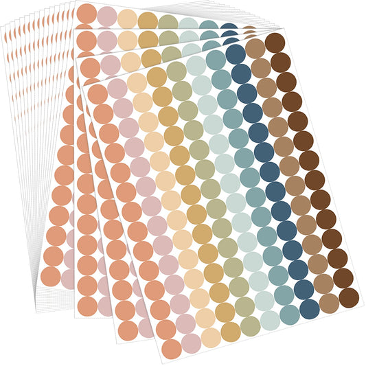 Tallew 2800 Pieces 3/4 Inch 10 Color Diameter Color Coding Labels Polychrome Stickers Assorted Removable Stickers for Classrooms Offices Labeling Marking(Gray Series) Gray Series