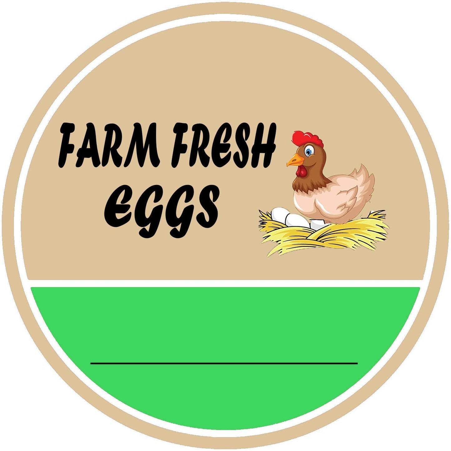 reMarkable Farm Fresh Eggs Stickers, 2 Inch Round - 500Pcs, Egg Carton Labels