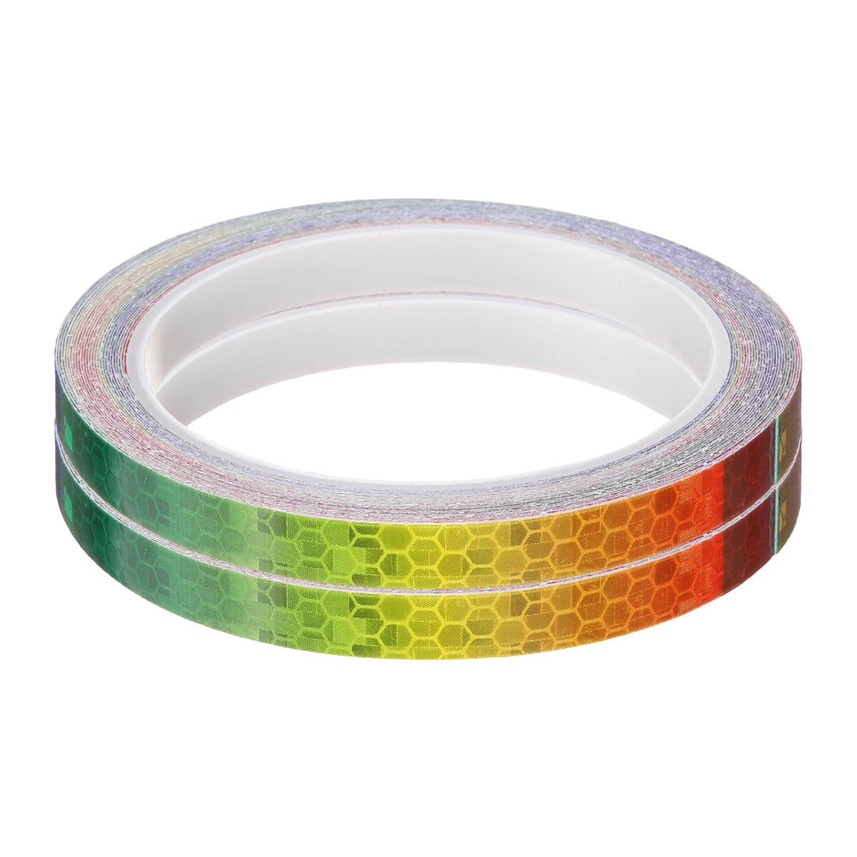 HARFINGTON 2 Rolls Reflective Tape 0.4" x26ft Adhesive Night Safety Warning Tapes Outdoor Bicycle Adhesive Reflector Stickers for Vehicles Trailers Trucks Bike Cars Signs, Multicolor