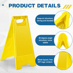2 Pack 17.5" Height Blank Floor Sign Yellow A-frame Foldable Caution Sign Write-On Double Sided Safety Warning for Pool Restaurant Restroom Office 2 6.5 x 17.5 x 10.2 Inch