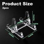 2-Pack Clear Acrylic small plate stands for display 2.36 Inch