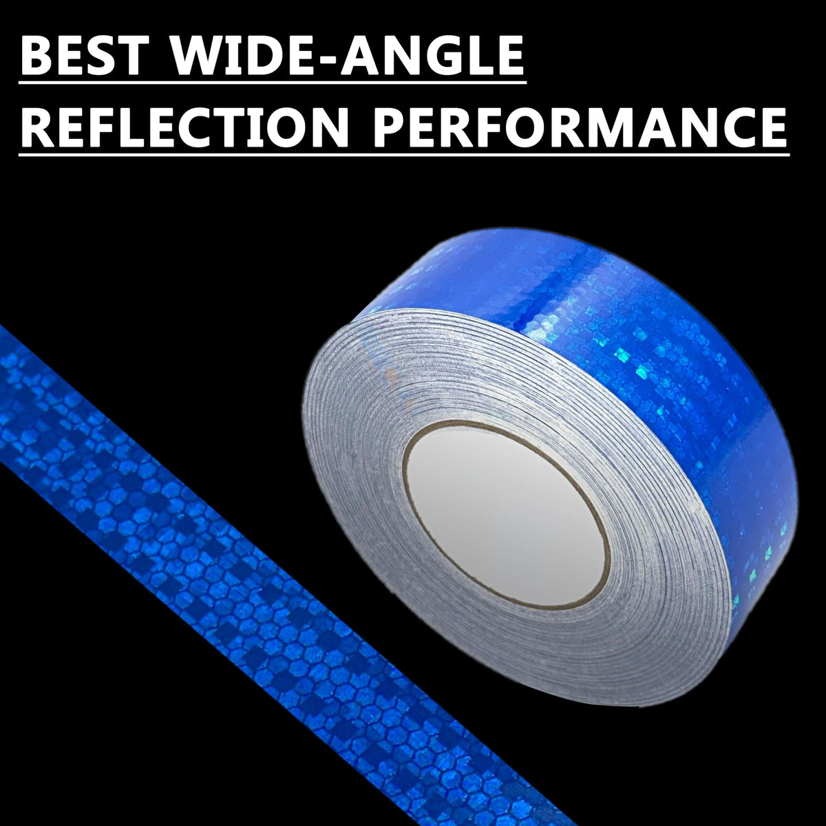 SWRT Reflective Tape 2 Inch x 30 Feet DOT-C2 Shining Star Fade Resistant Blue Reflective Tape Outdoor Waterproof Strong Adhesive Safety Warning Tape Reflector Conspicuity Tape for Trailer Trucks Bike