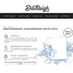 140 Labels for 1oz Jars, 1x5, White Waterproof for Inkjet 140 Labels White Vinyl Waterproof (Inkjet only)