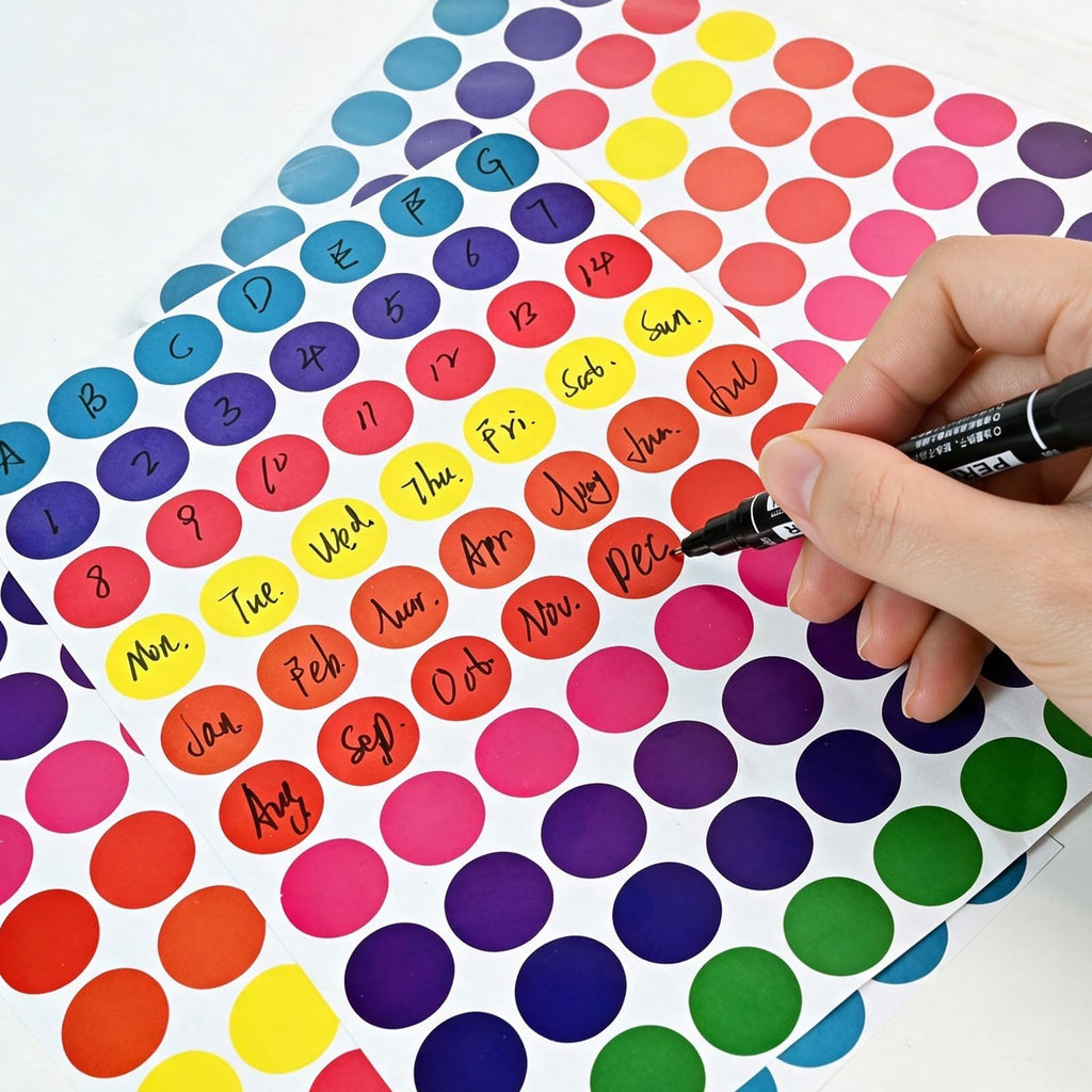 1400 PCS Round Color Coding Labels Stickers Classroom Must Haves