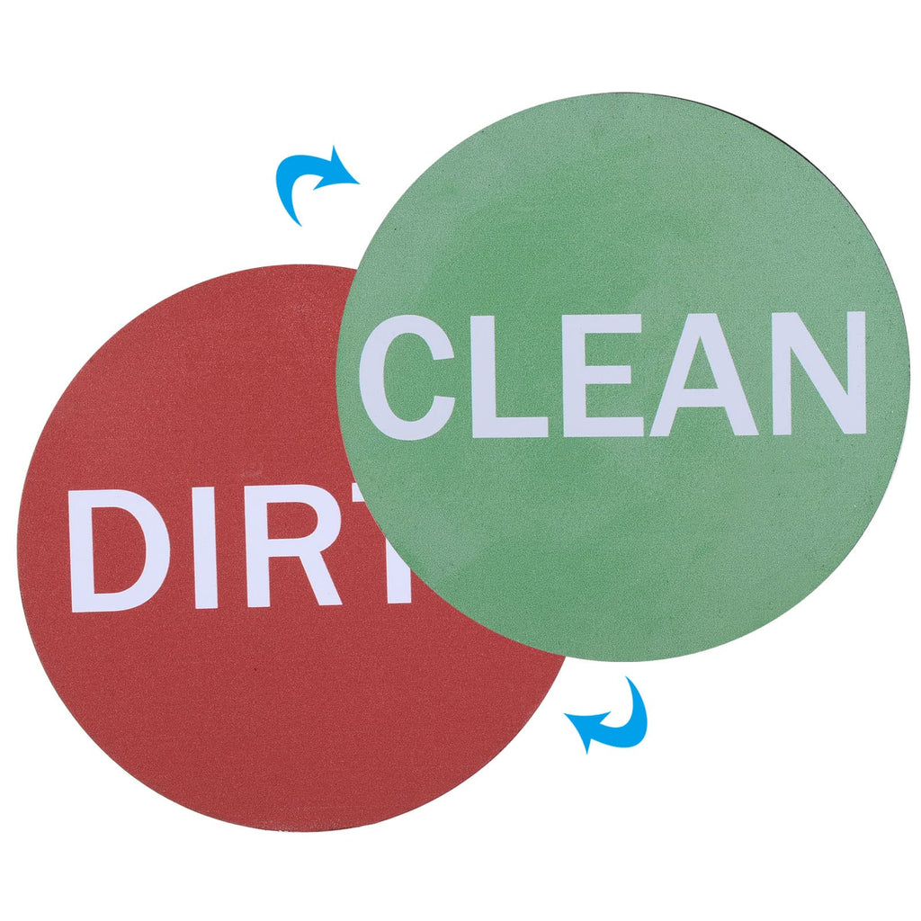 PATIKIL Dirty Clean Dishwasher Magnet Round Dish Washer Red Green