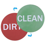 PATIKIL Dirty Clean Dishwasher Magnet Round Dish Washer Red Green