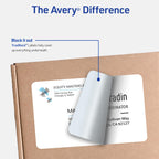 Avery Half-Sheet Printable Shipping Labels, 5.5" x 8.5" Customizable Stickers, White, 50 Blank Mailing Labels, Great for Mailing, Shipping, Organizing, and More (8126) 50 Count