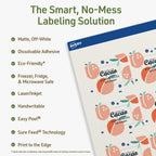 Avery Dissolvable Rectangle Labels, Sure Feed Technology, 1-13/16" x 2-3/16", Matte White, Print-to-The-Edge, Laser/Inkjet Printable, 120 Labels Total
