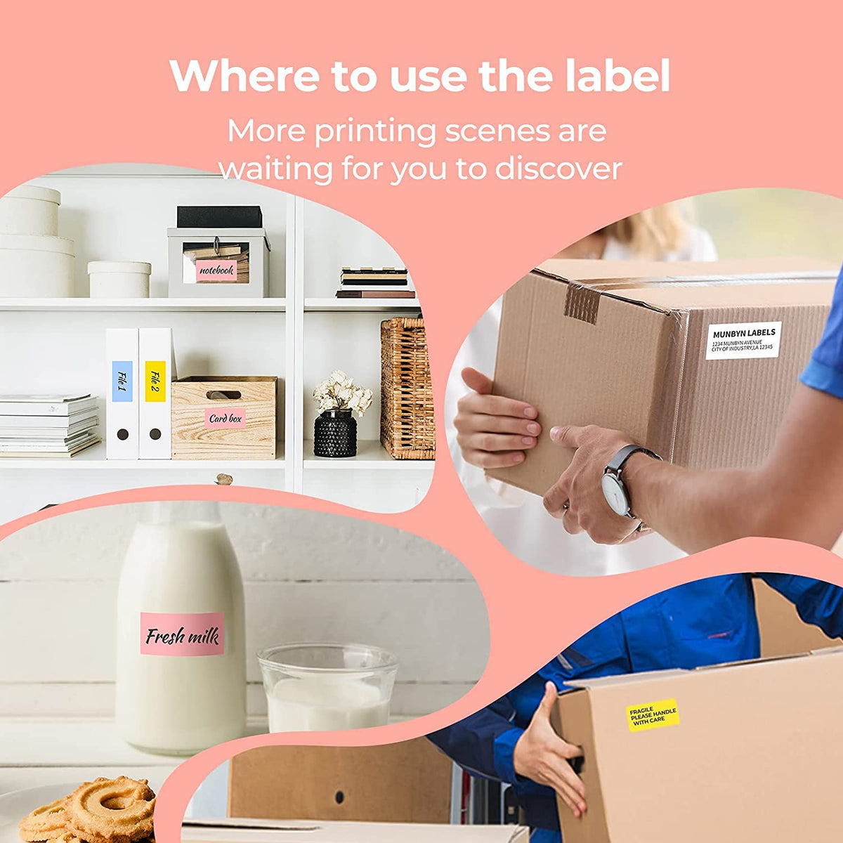 2.25"x1.25" Blue Direct Thermal Labels+Blue Shipping Labels
