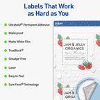 Avery Outdoor Waterproof Square Labels with Sure Feed Technology, 4" x 4", White Film, Compatible with Laser Printers, 200 Labels Total, Great for Product Branding, Packaging, and More