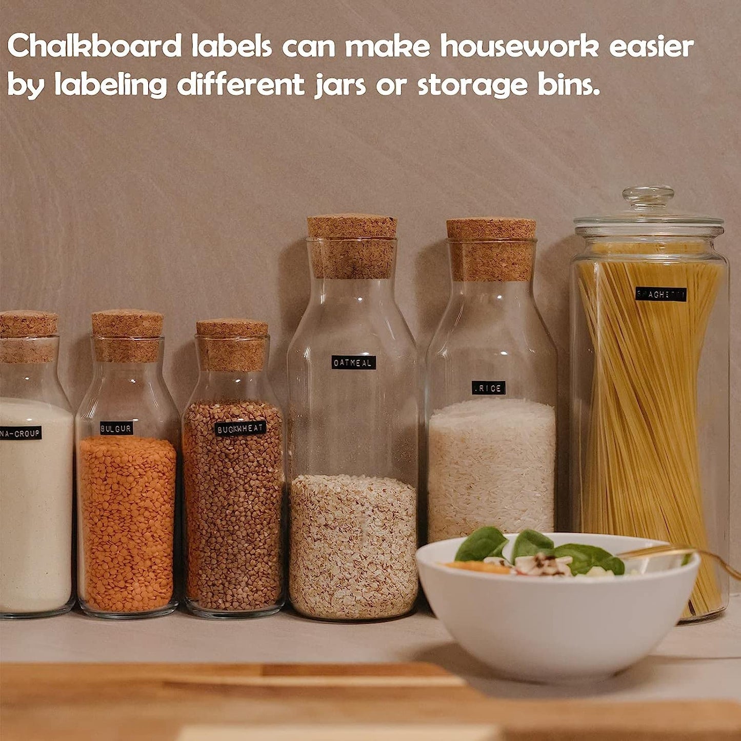 Black Chalkboard Labels - 120pcs Waterproof DIY Blackboard Stickers for Containers (Shape B) Shape B