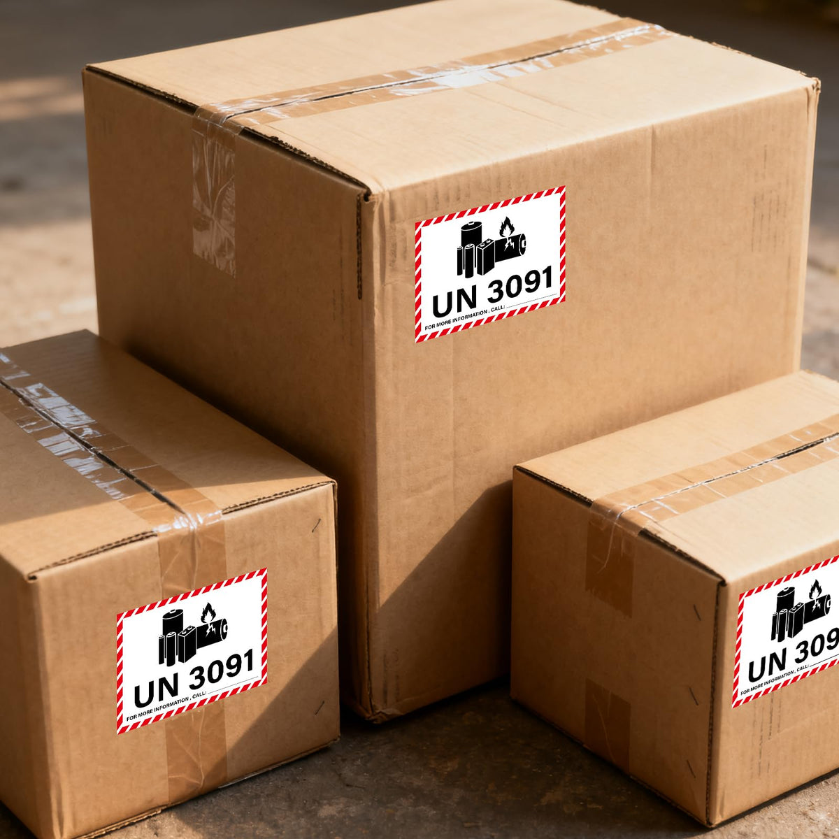 600 PCS UN3091 Lithium Battery Labels 4.25×3.25 Inches Lithium Ion Warning Adhesive Safety Stickers for Shipping