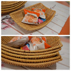 6 Pack Imitation Rattan Ship Type Baskets and 100 Deli Wrapper Paper 6