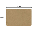 2" x 3" Brown Kraft Rectangle Color Code Labels / 250 Permanent Adhesive Write On Labels/Blank Kraft Stickers
