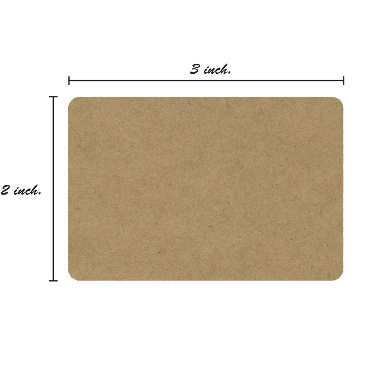 2" x 3" Brown Kraft Rectangle Color Code Labels / 250 Permanent Adhesive Write On Labels/Blank Kraft Stickers