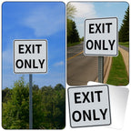 Colingmill Exit Only Metal Sign 18 x 18 Inch Heavy Duty Aluminum Traffic