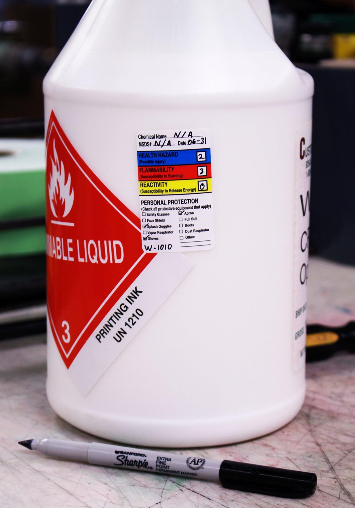 ChromaLabel 1.50 x 2.50 Inch HMIG Write-in Labels, 250 Sticker per Roll 1-1/2" x 2-1/2"