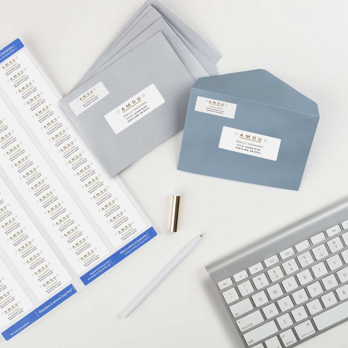 Avery® Printable Return Address Labels, Sure Feed® Technology, 0.5" x 1.75", White, 6,000 Blank Mailing Labels (05155) 0.5" x 1.75" 6,000 labels
