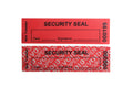 TamperSeals Group - 100pcs Non Transfer Tamper Evident Security Warranty VoidOpen Labels/Stickers/Seals for The Reusable Package and Expensive Surface (Red, 1 x 3.35 inches, Serial Numbers) Red