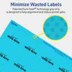 Avery® Printable Round Labels, Sure Feed® Technology, 1-5/8" Diameter, Bright Blue Labels, Print-to-The-Edge, Laser/Inkjet Printable, 400 Total, Great for Stickers and Candles 400 labels