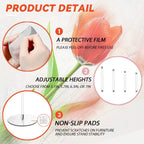 4 Pack Small Round Acrylic Display Risers Stands, Pedestal Stand 4