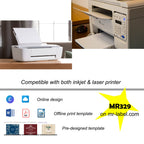 Mr-Label White Lip Balm Labels - Waterproof & Tear-Resistant - for Inkjet & Laser Printer - 2-3/16" x 1-13/16" on Letter Sheet- Total 300 Labels