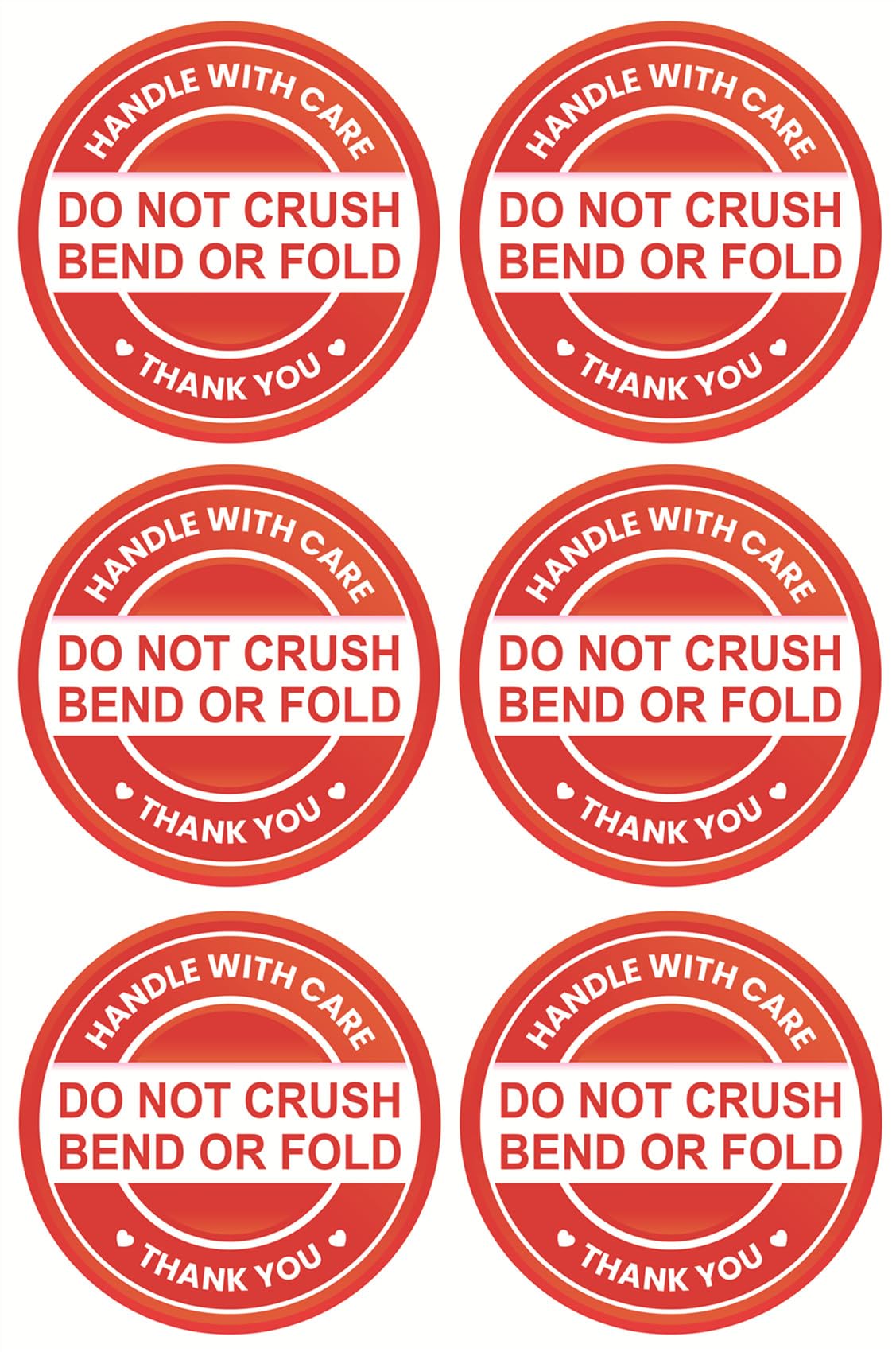 DO Not Crush Bend Shipping Sticker,2inch 300pcs Red Do Not Crush Shipping Sticker for Envelop Package