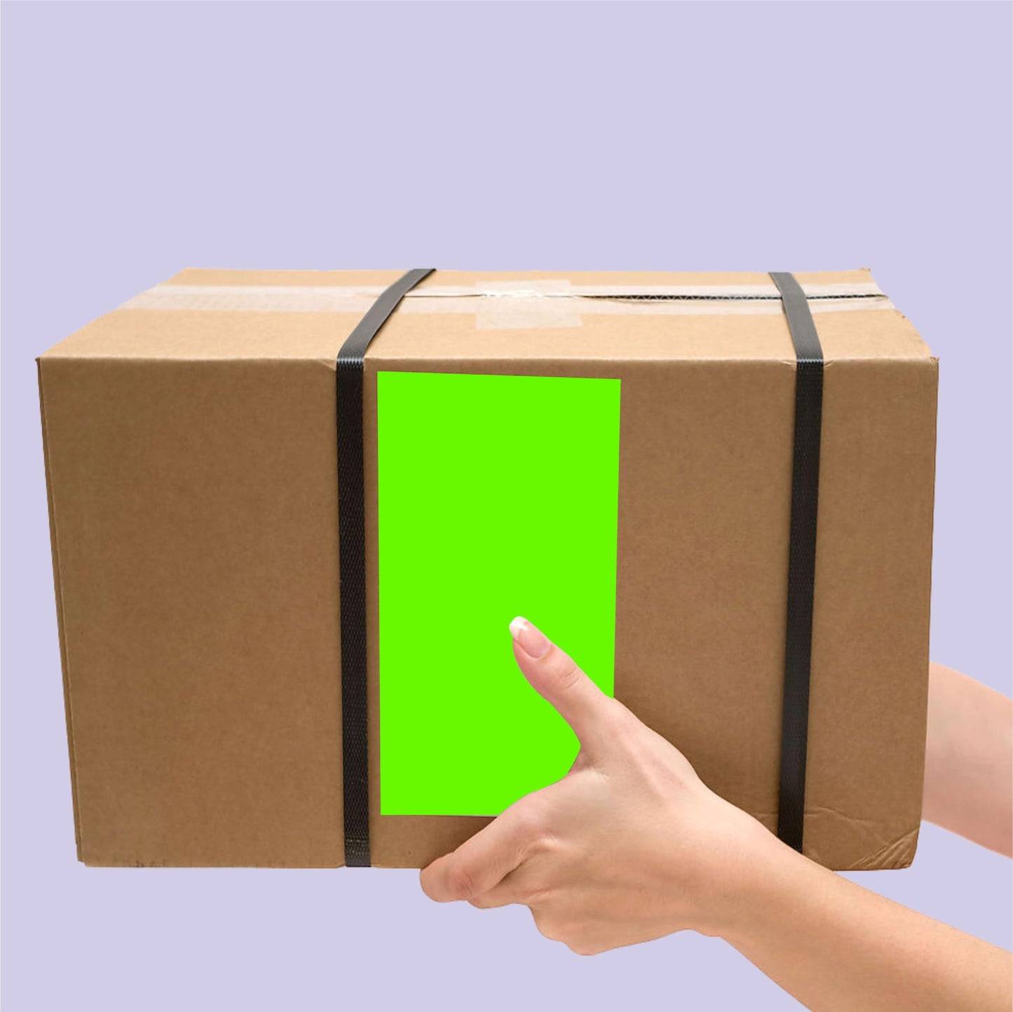 PARLAIM 3 X 5 Inch Rectangle Adhesive Color Coding Stickers,Square Inventory Stickers -250 Per Dispenser Box (Fluorescent Green) Fluorescent Green 1 Roll-250 Pack