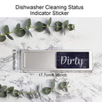 Dishwasher Magnet Clean Dirty Sign, Easy to Read & Slide, Strong Magnetism (Silver)